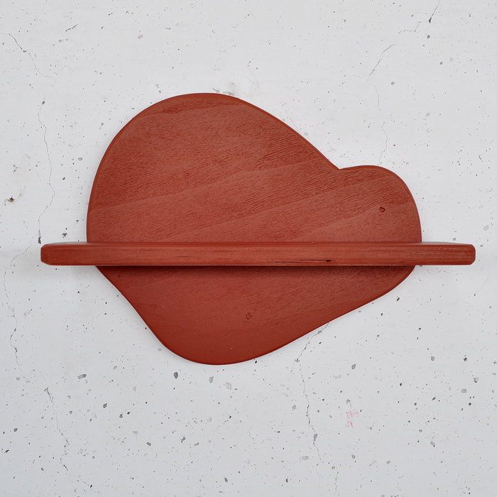 Hanah Home Estantería de Pared de Madera Decorativa Naranja Meh225